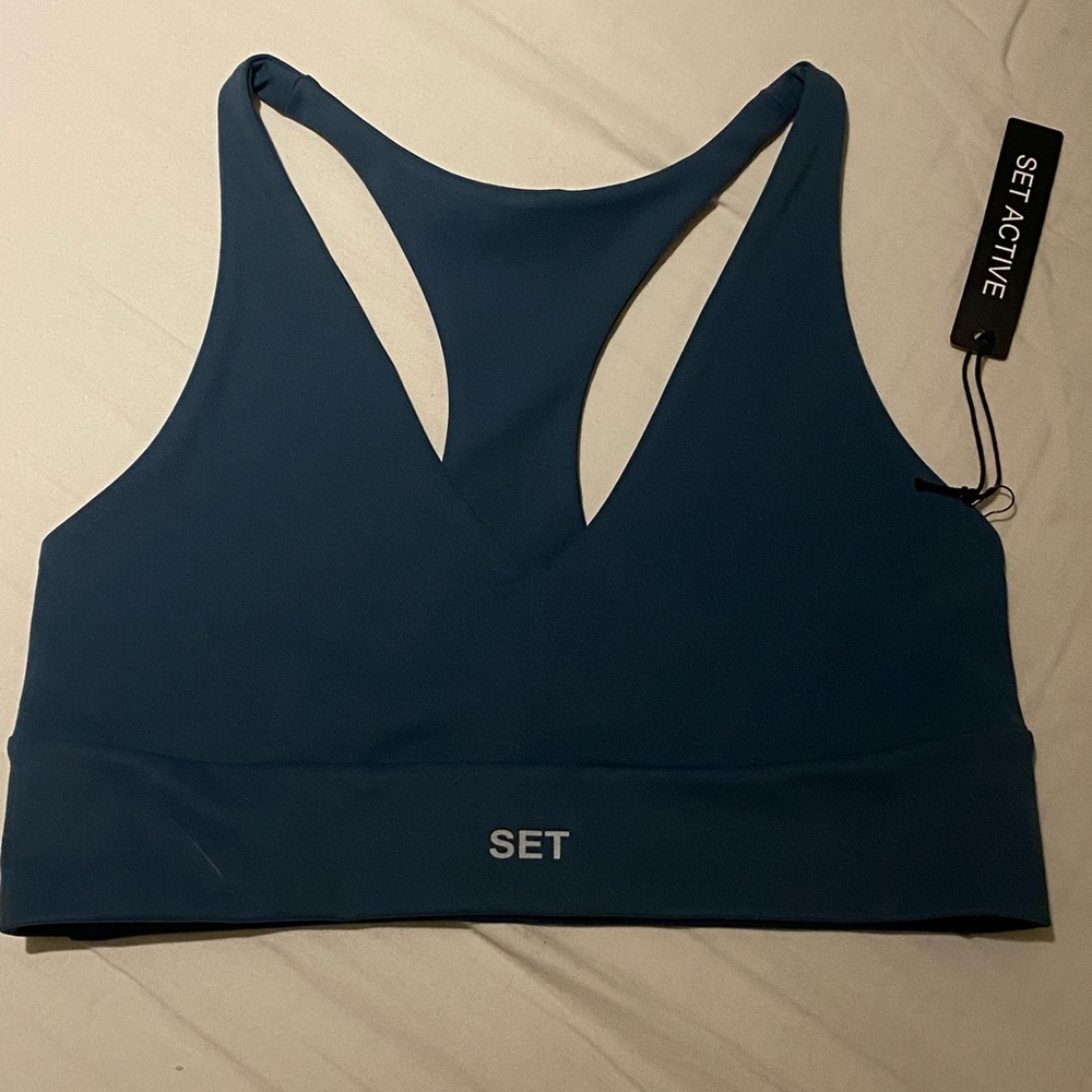 NWT Set Active Racer V Neck Bra
